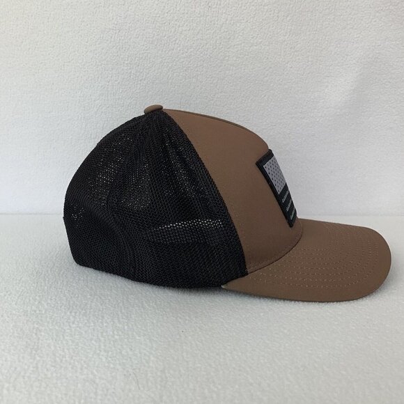 Hooey Men's Liberty Roper Black Brown Trucker Mesh Hat Flexfit Size S/M - Picture 2 of 9